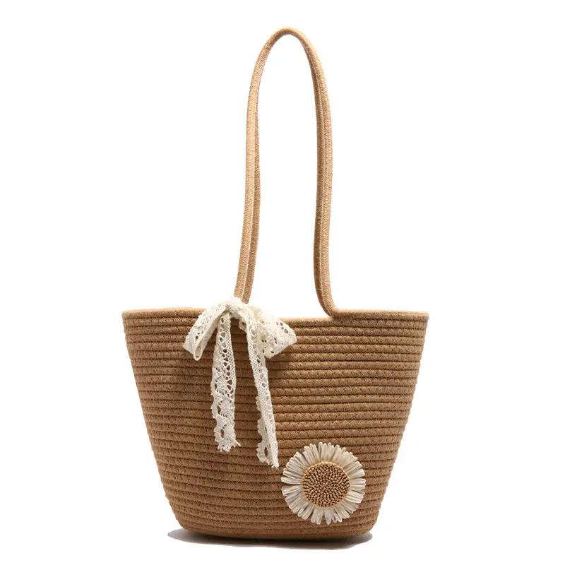 Women Straw Tote Bag Large Capacity Spring Summer 2025 - Image 7
