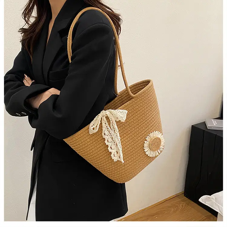 Women Straw Tote Bag Large Capacity Spring Summer 2025 — feature 18