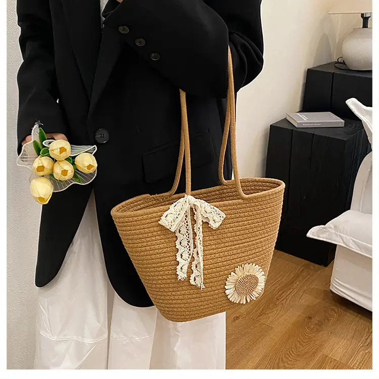 Women Straw Tote Bag Large Capacity Spring Summer 2025 — feature 21
