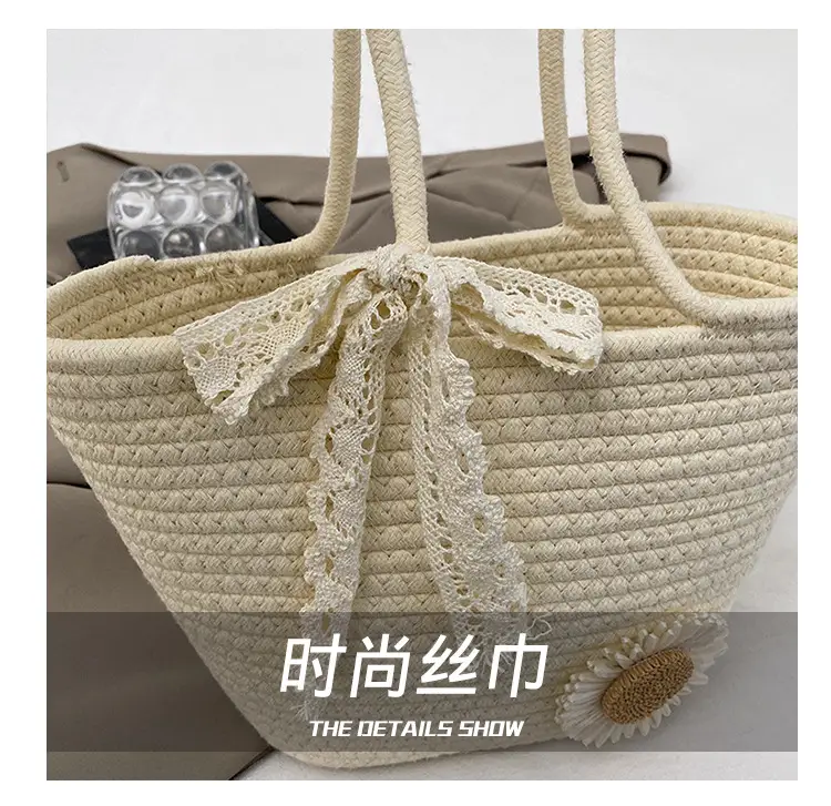 Women Straw Tote Bag Large Capacity Spring Summer 2025 — feature 7