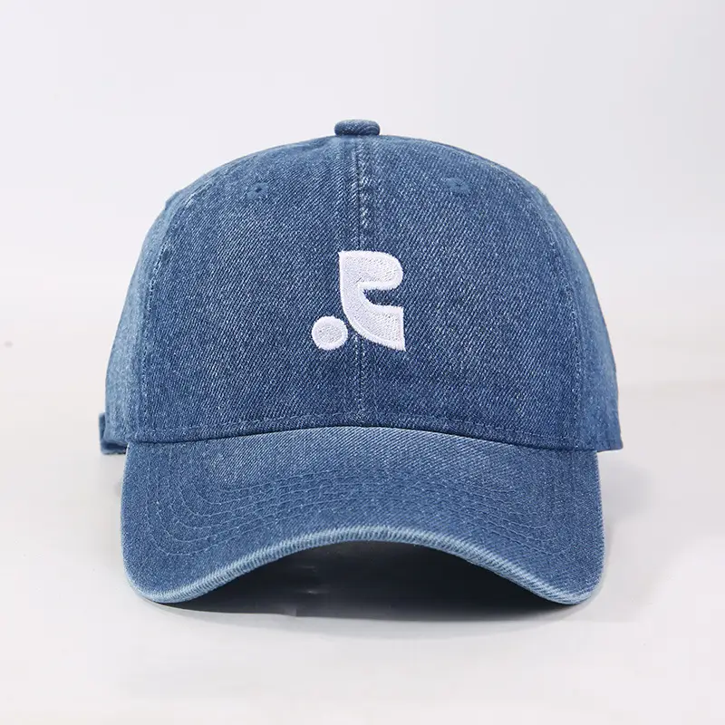 Women Denim Baseball Cap Blue Logo Washed - Image 5