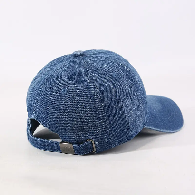 Women Denim Baseball Cap Blue Logo Washed - Image 6