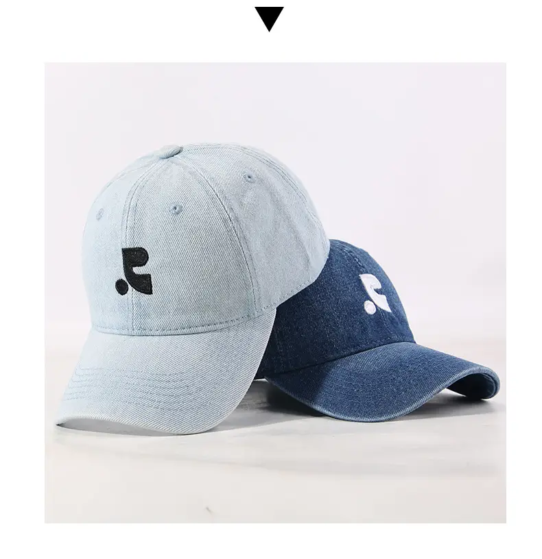Women Denim Baseball Cap Blue Logo Washed — feature 5