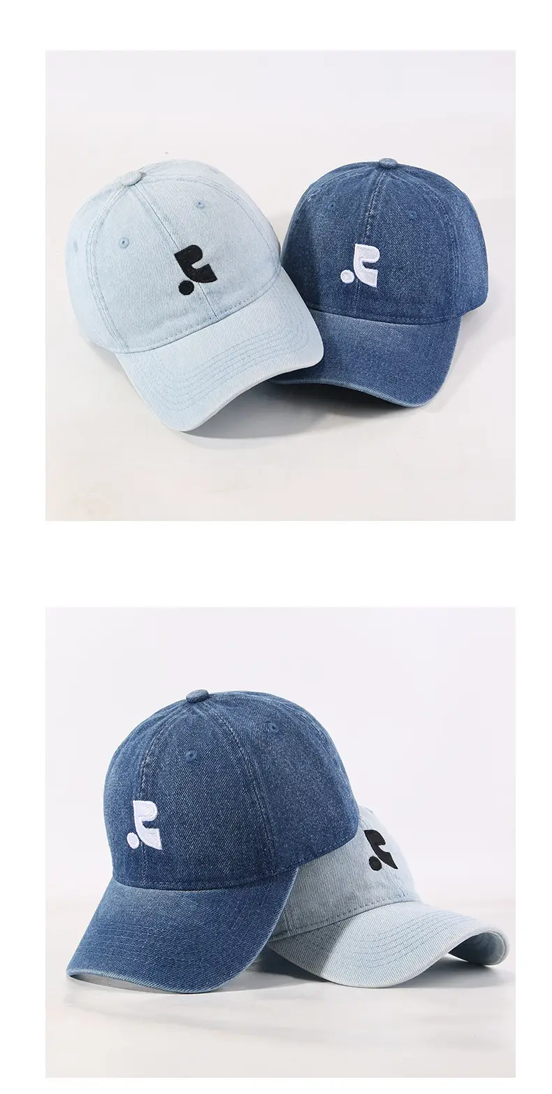 Women Denim Baseball Cap Blue Logo Washed — feature 6