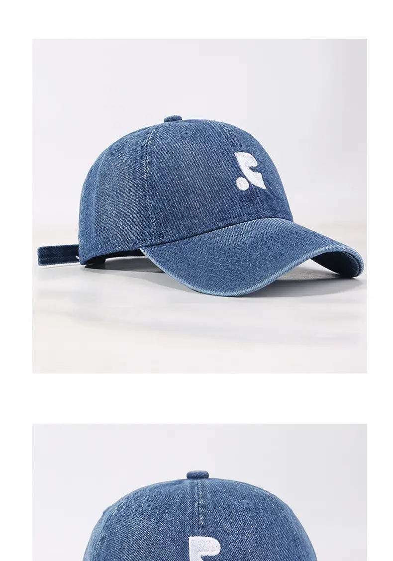 Women Denim Baseball Cap Blue Logo Washed — feature 8