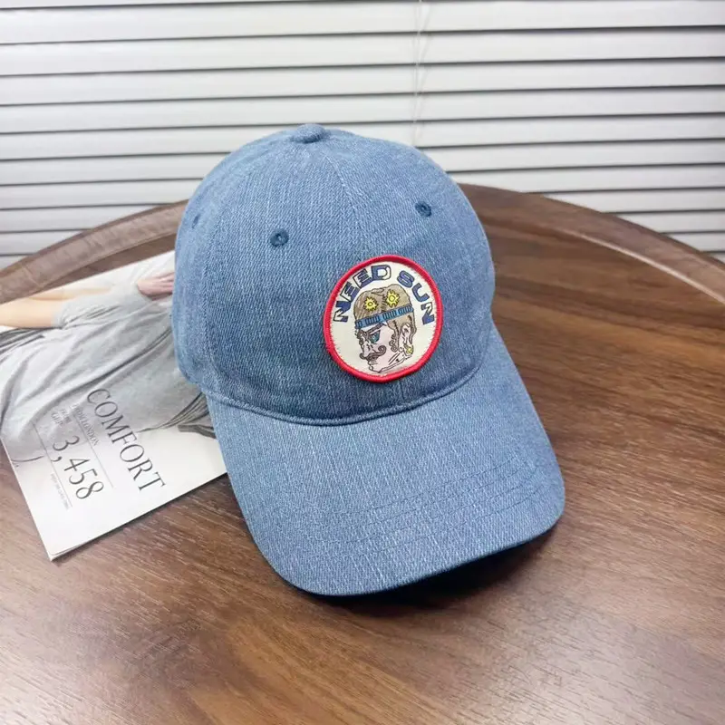 Blue Round Baseball Cap for Men Women Casual Fashion - Image 7