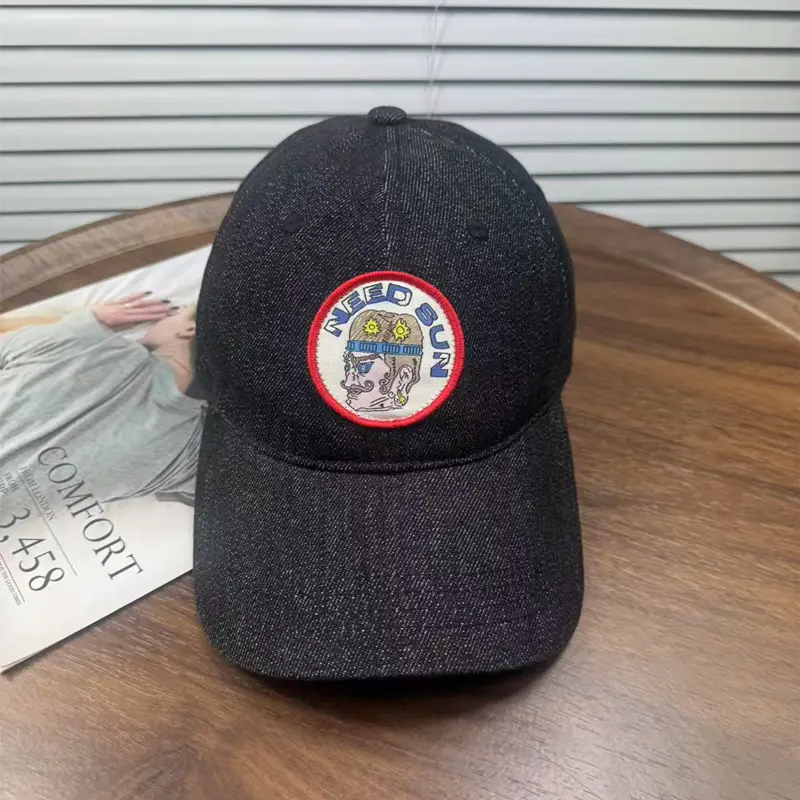 Blue Round Baseball Cap for Men Women Casual Fashion - Image 2