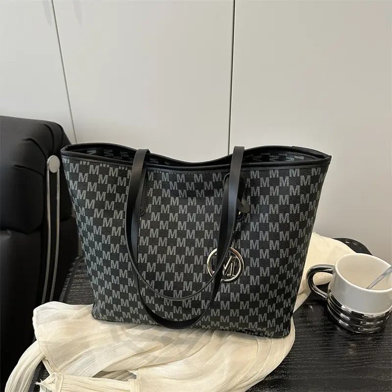 Women's Checkered Checked Shoulder Bag Large Capacity - Image 8
