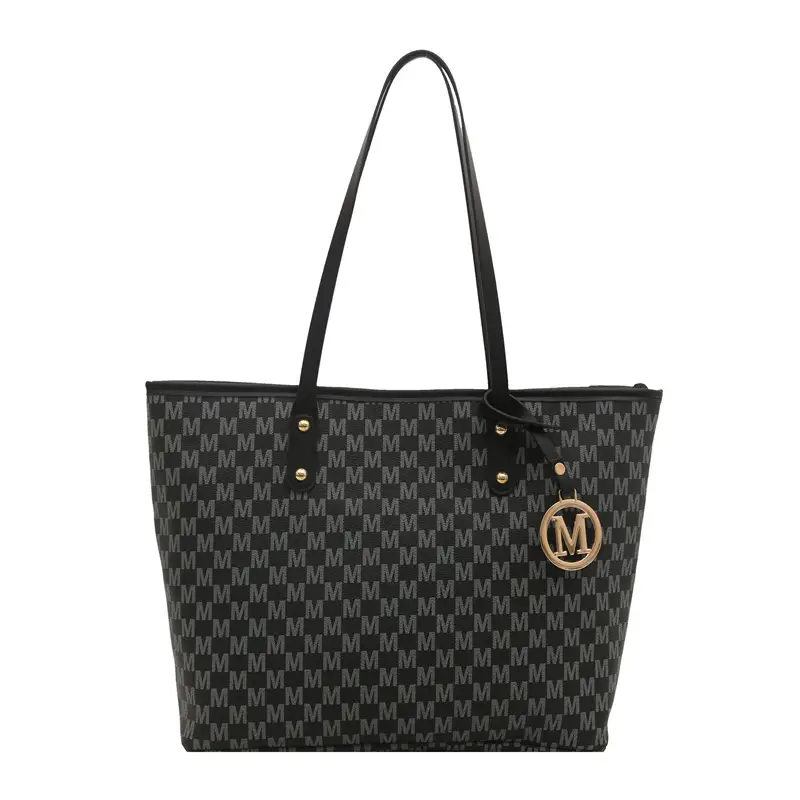 Women's Checkered Checked Shoulder Bag Large Capacity - Image 9