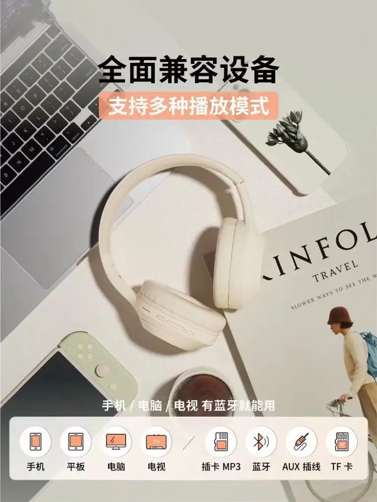 Wireless Bluetooth Headset with Active Noise Cancellation Black β feature 6