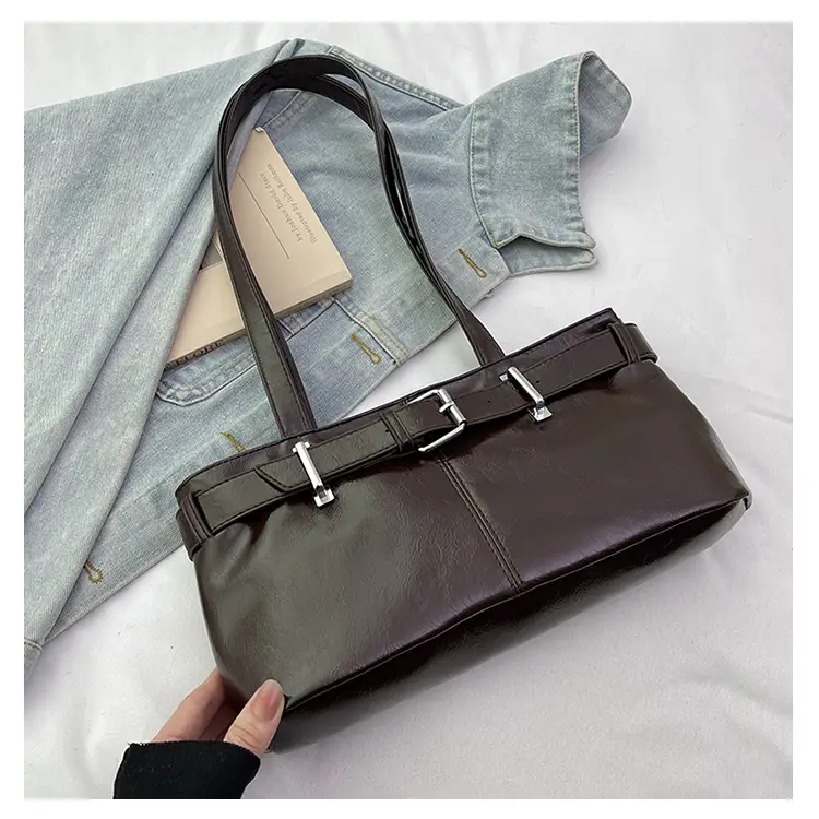 Women's Western Style Shoulder Bag Maroon Leather 2025 — feature 25