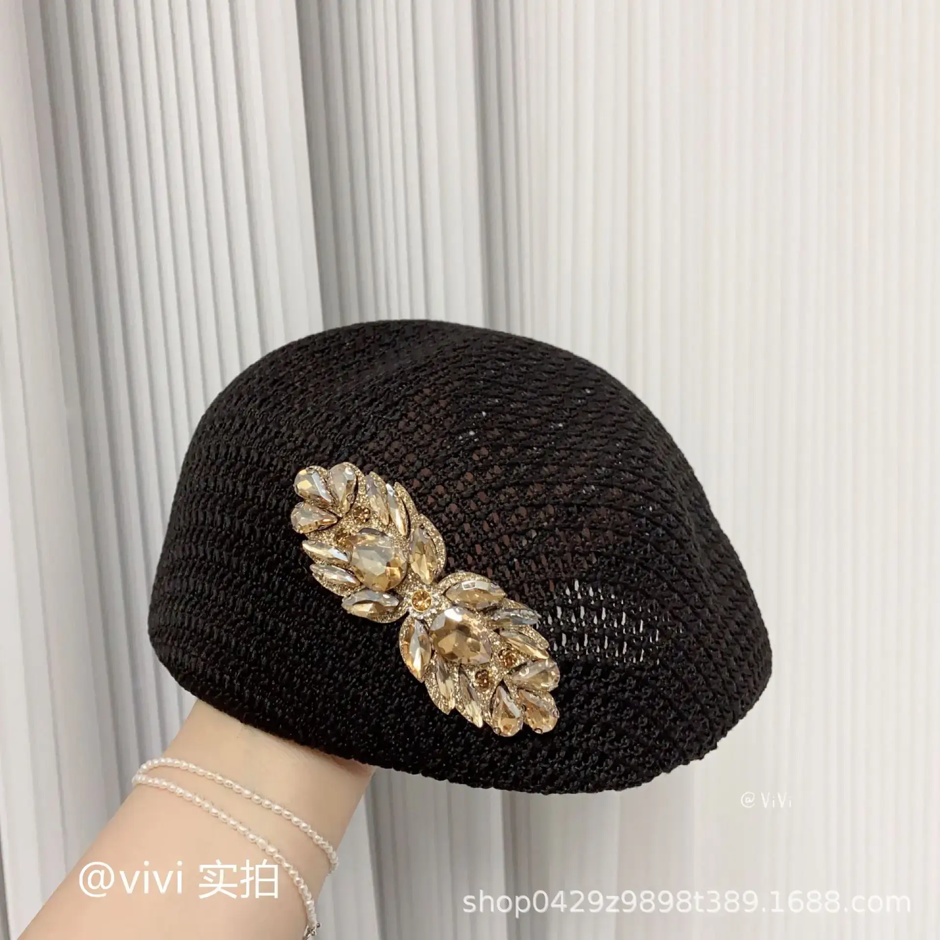 Black Mesh Forward Cap Women's High Set