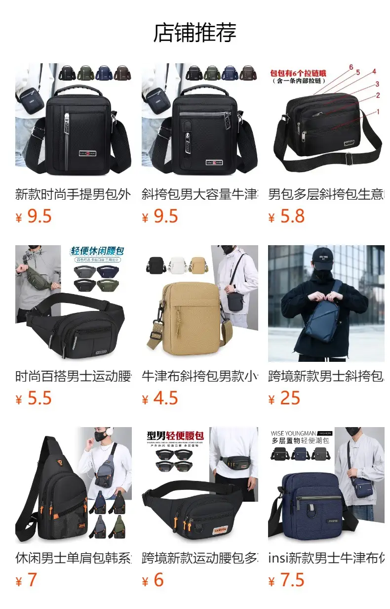 New Business Travel Men's Shoulder Bag Large Capacity All-Color — feature 46