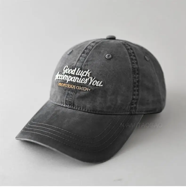 Vintage Washed Embroidered Baseball Cap for Men Women — feature 2