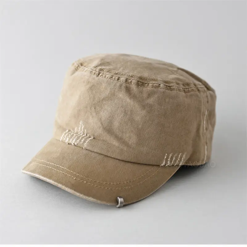 Women's Beige Flat Cap with Embroidered Design - Image 5