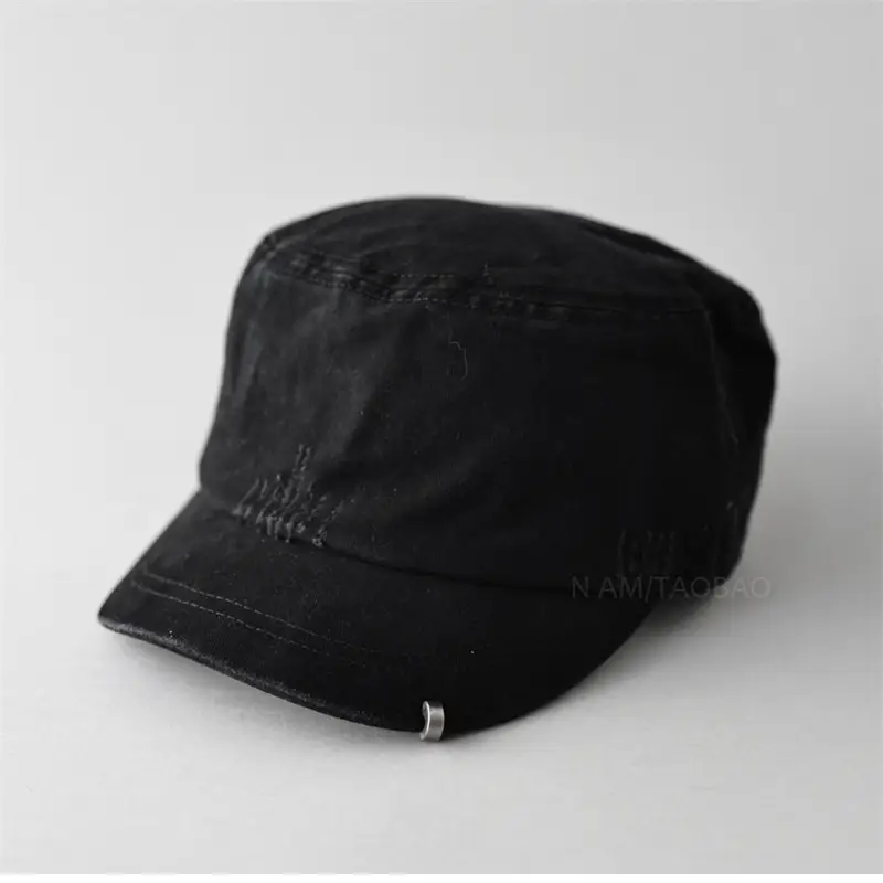 Women's Beige Flat Cap with Embroidered Design - Image 7