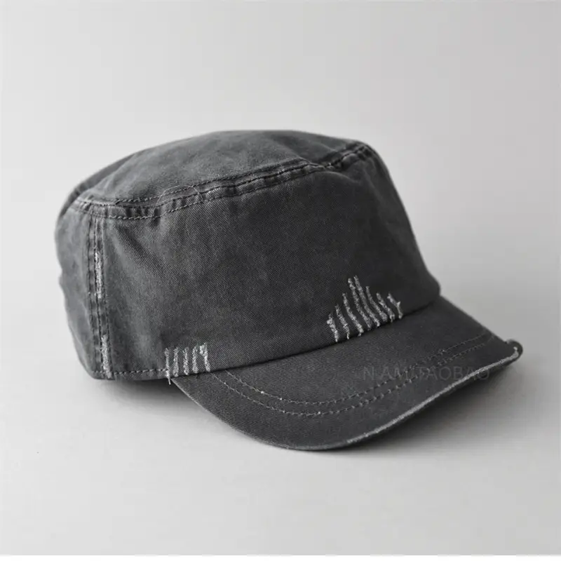 Women's Beige Flat Cap with Embroidered Design - Image 9