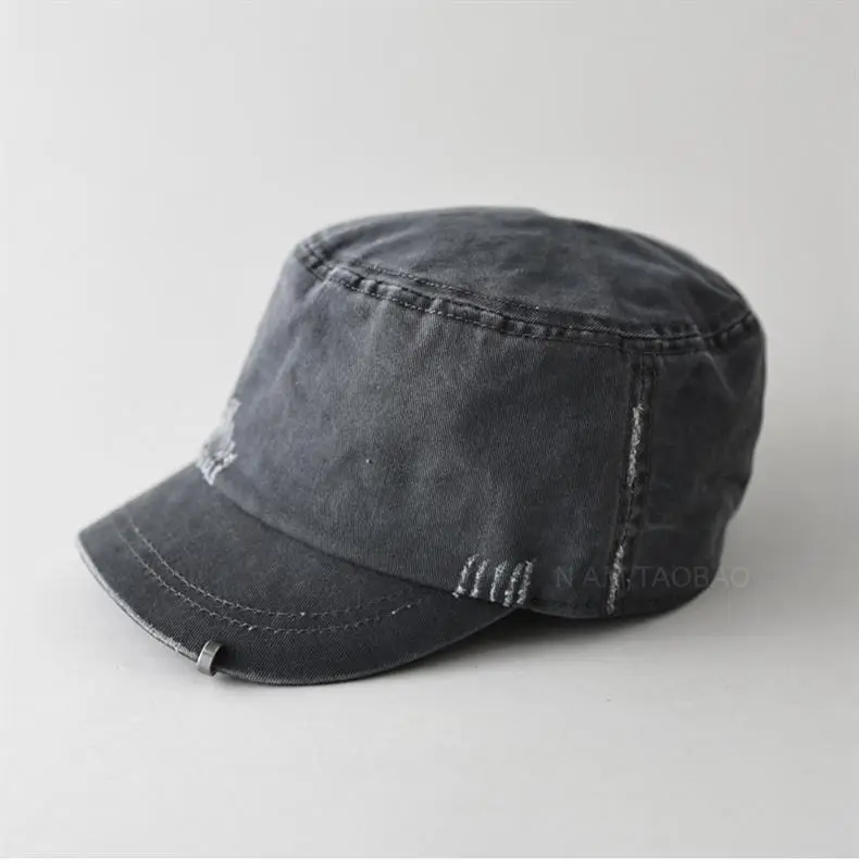 Women's Beige Flat Cap with Embroidered Design — feature 6