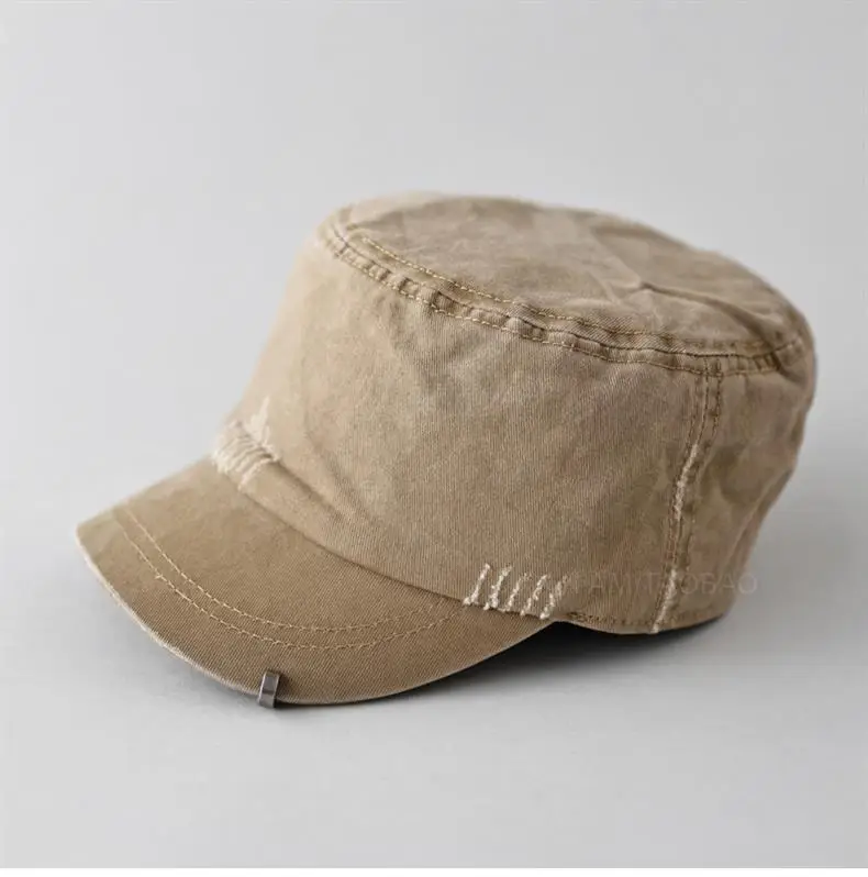 Women's Beige Flat Cap with Embroidered Design — feature 9