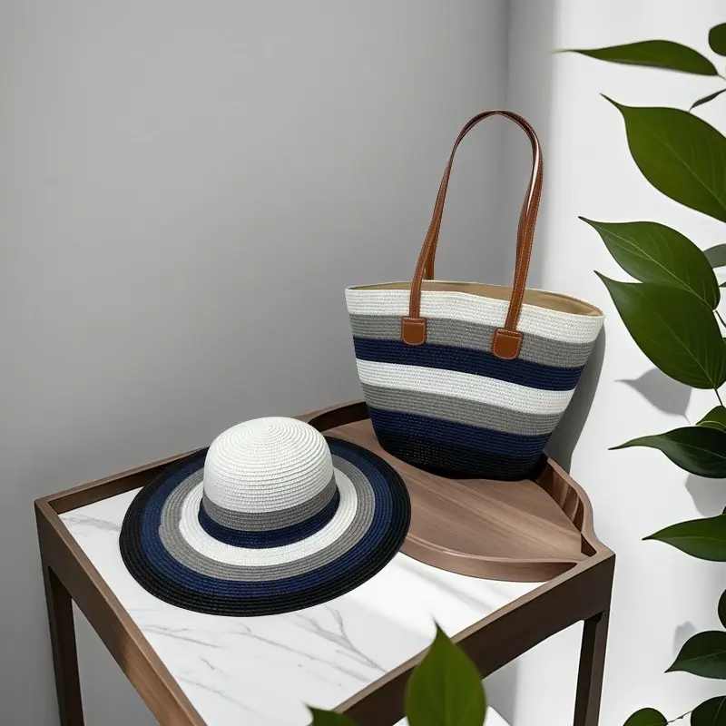 Straw Woven Travel Beach Bag Women's Shoulder Bag - Image 11