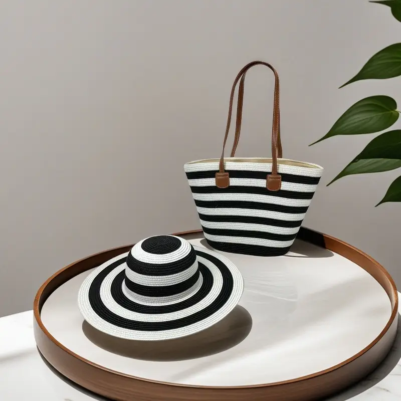 Straw Woven Travel Beach Bag Women's Shoulder Bag - Image 14