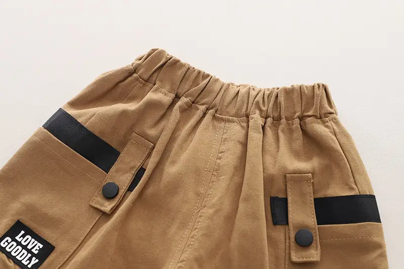Boys Striped T-Shirt Shorts 2Pc Set Small Medium — feature 13