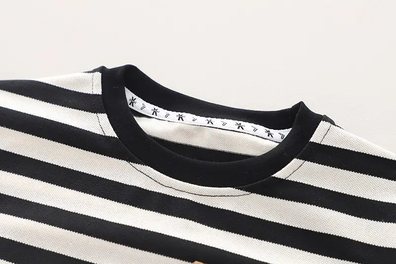 Boys Striped T-Shirt Shorts 2Pc Set Small Medium — feature 8
