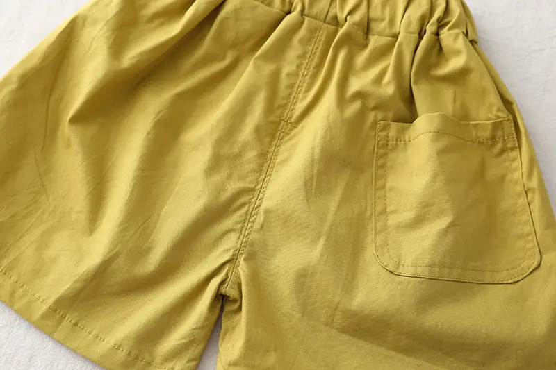 2025 New Summer Boys Tie Shirt Shorts Suit Yellow โ feature 29