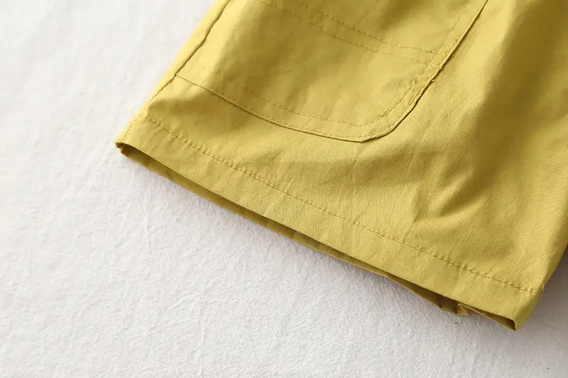 2025 New Summer Boys Tie Shirt Shorts Suit Yellow โ feature 33
