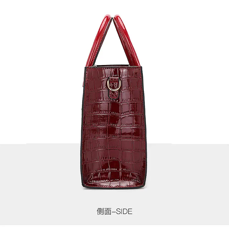 Black Croc Leather Shoulder Bag for Women — feature 18