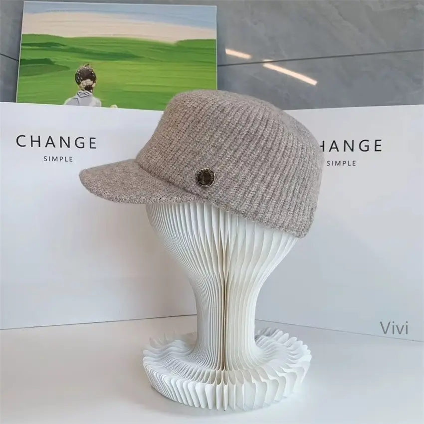 Black Vintage Knitted Wool Equestrian Hat for Women - Image 6