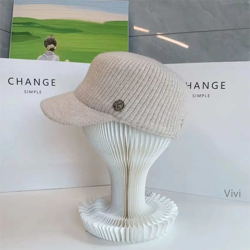 Black Vintage Knitted Wool Equestrian Hat for Women - Image 5