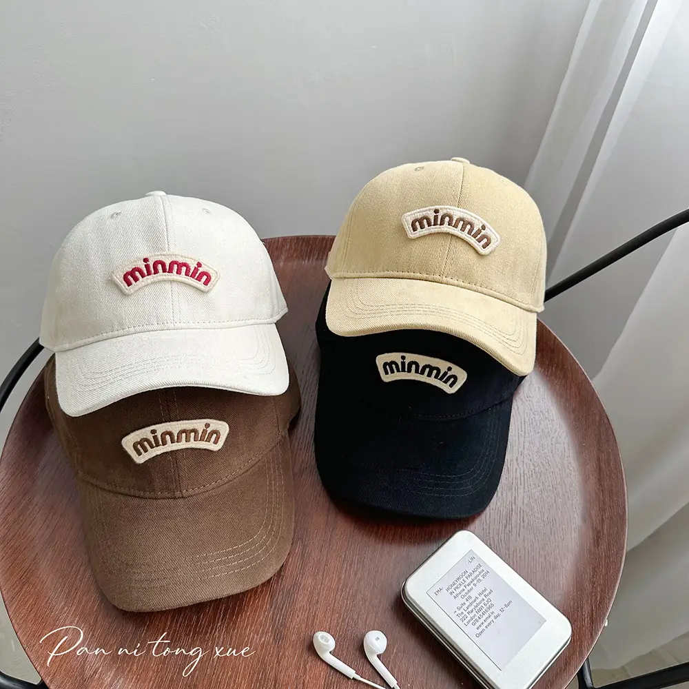 Korean Soft Top Brushed Baseball Cap for Men Brown White - Image 9