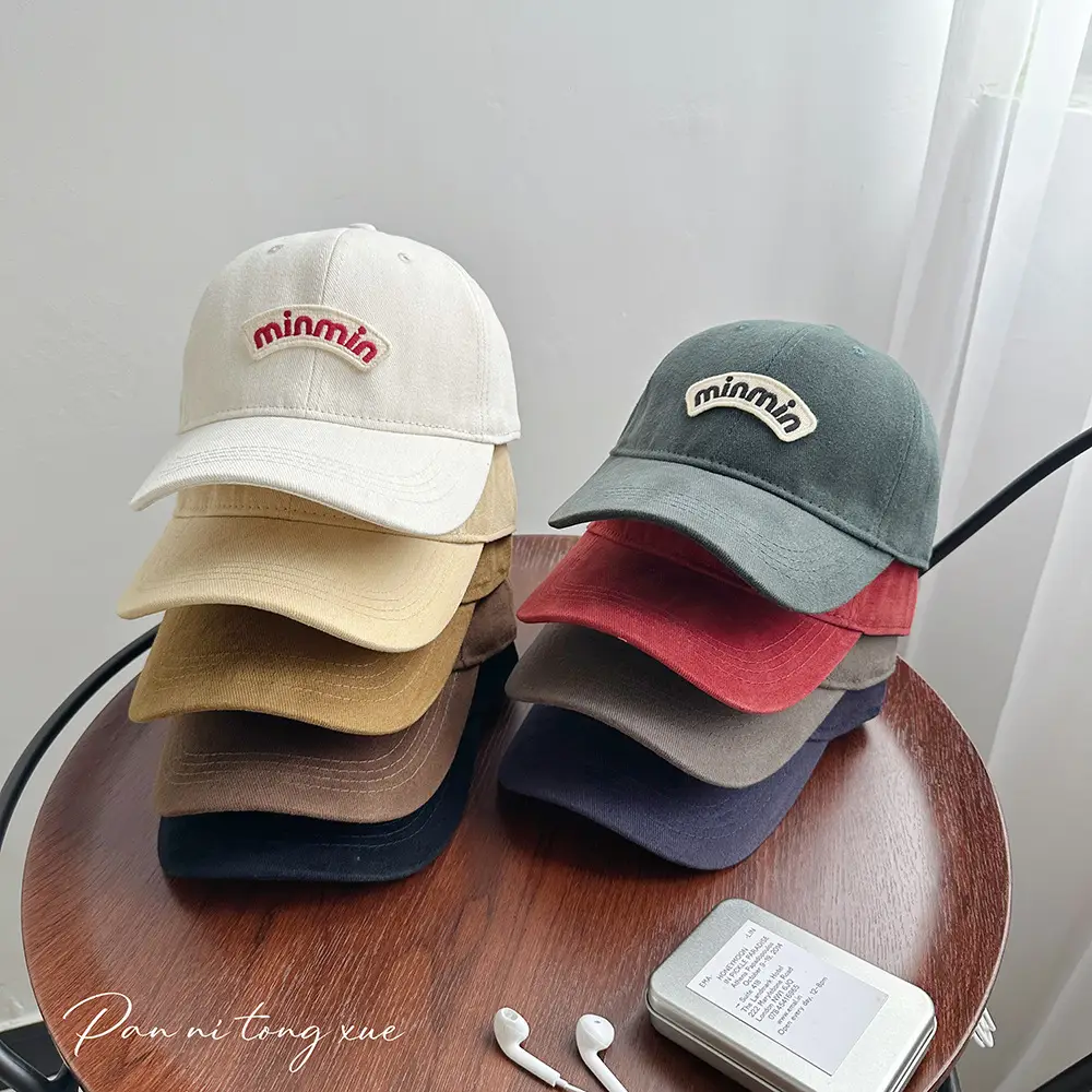 Korean Soft Top Brushed Baseball Cap for Men Brown White - Image 10