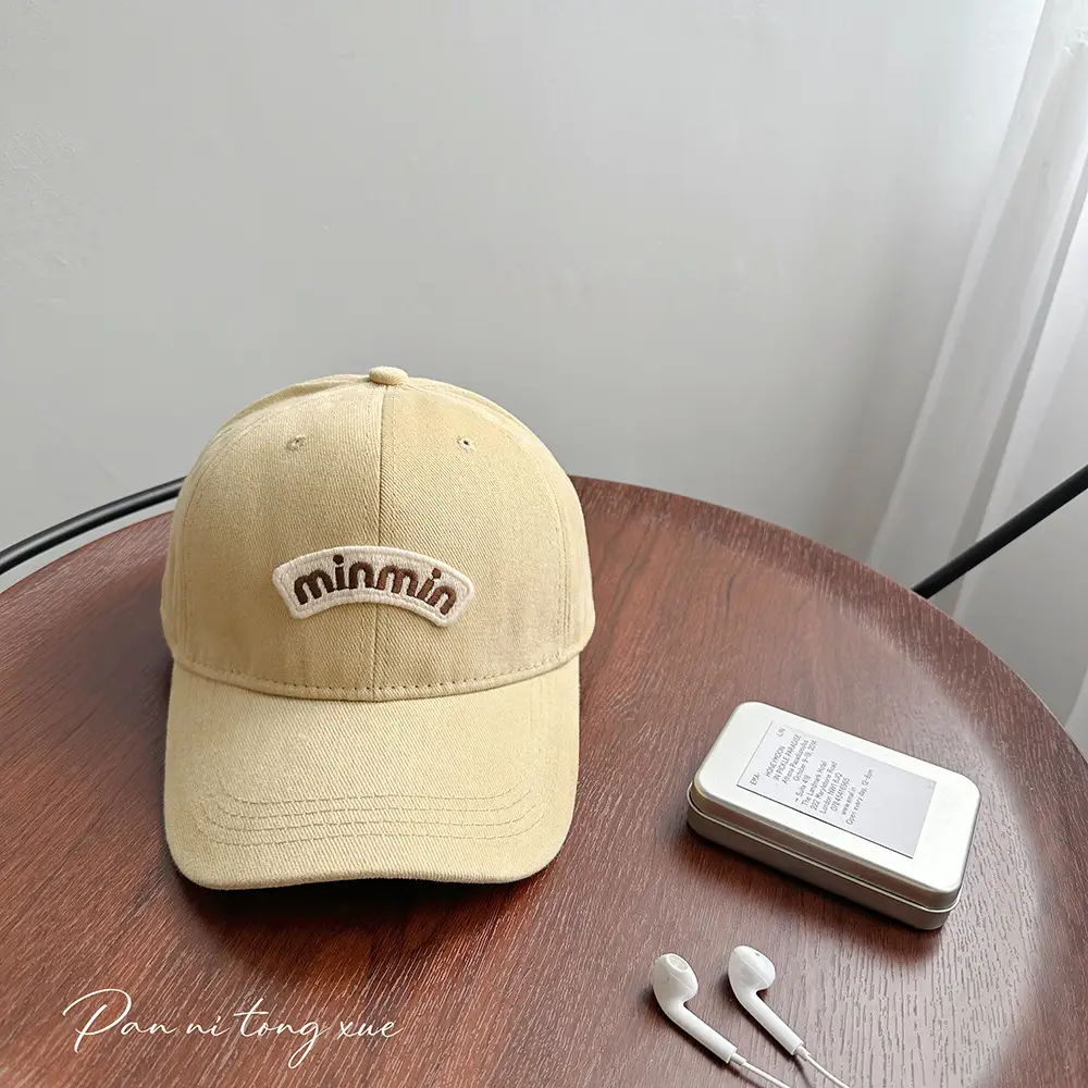 Korean Soft Top Brushed Baseball Cap for Men Brown White - Image 5