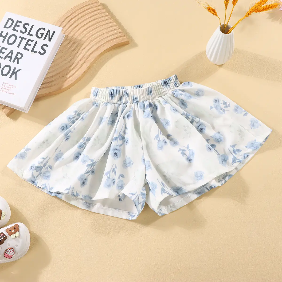 Girls Floral Wide Leg Shorts Summer Wear - Image 2
