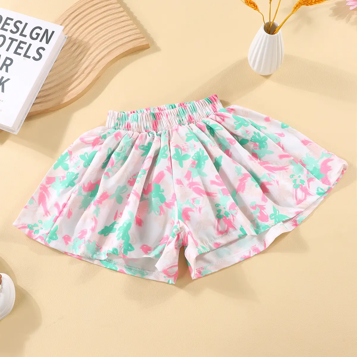 Girls Floral Wide Leg Shorts Summer Wear - Image 4