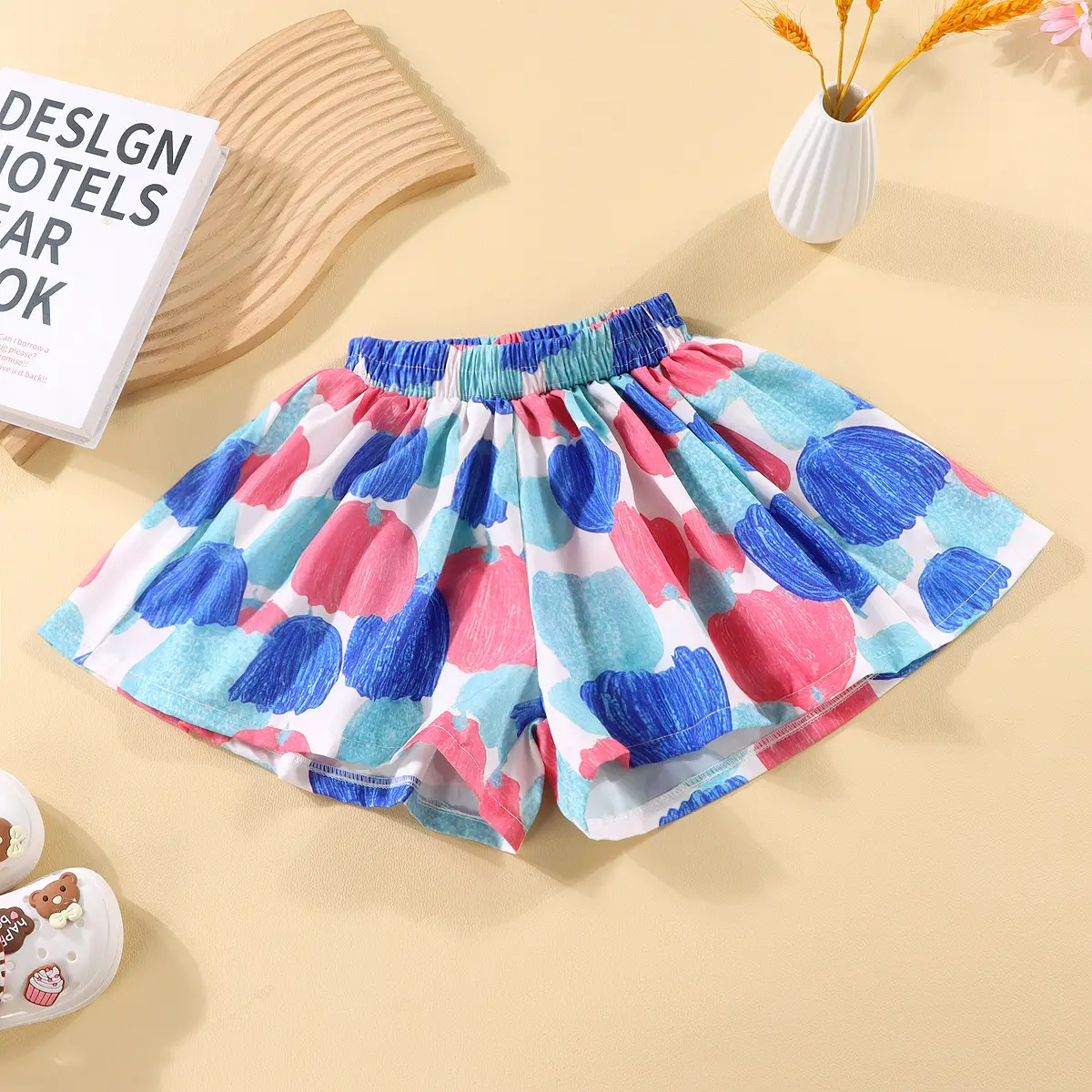 Girls Floral Wide Leg Shorts Summer Wear - Image 5