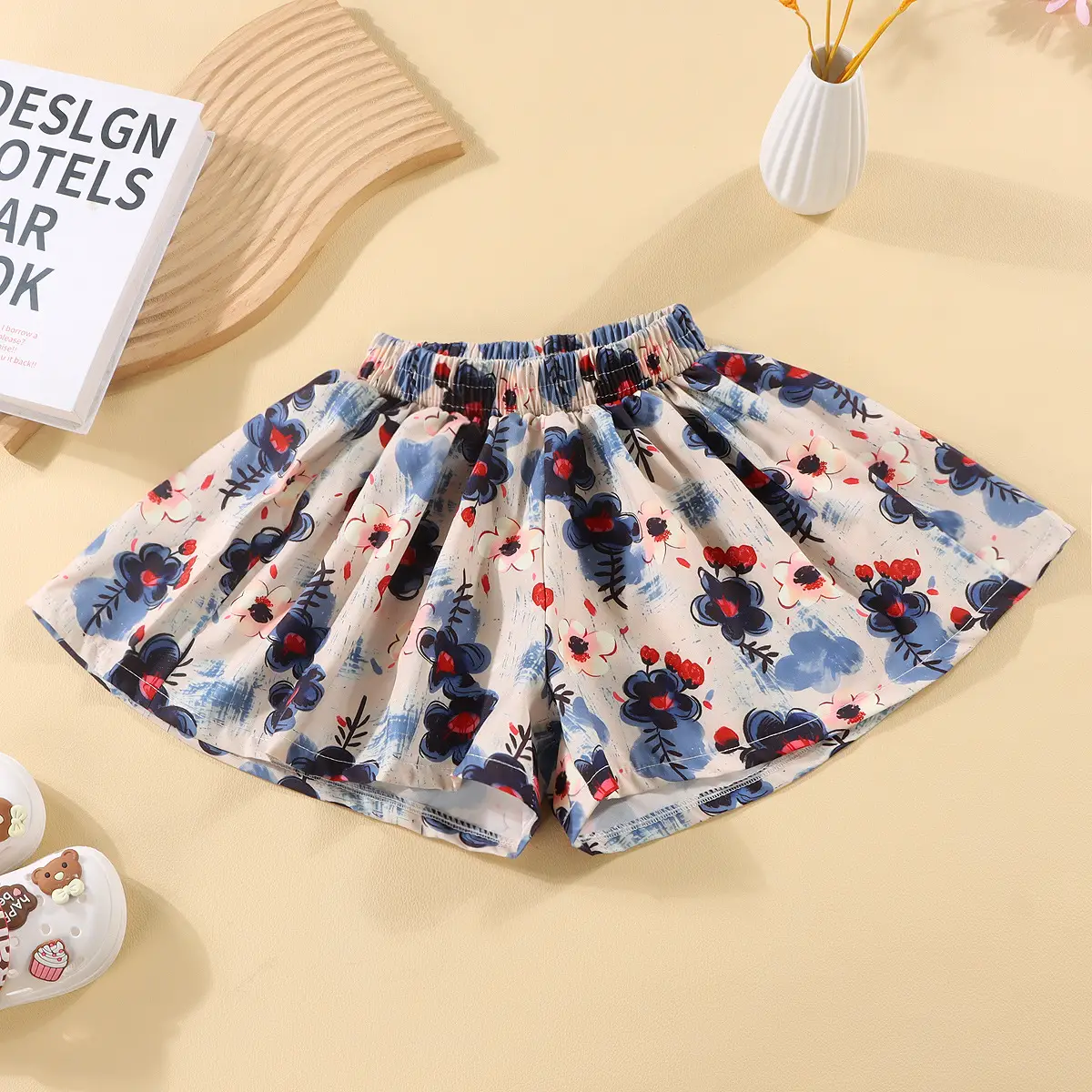 Girls Floral Wide Leg Shorts Summer Wear - Image 6