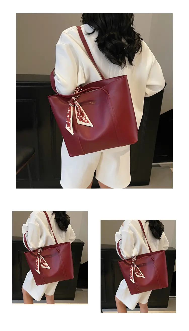 Women's Red Crossbody Bag with Bow Decor — feature 11