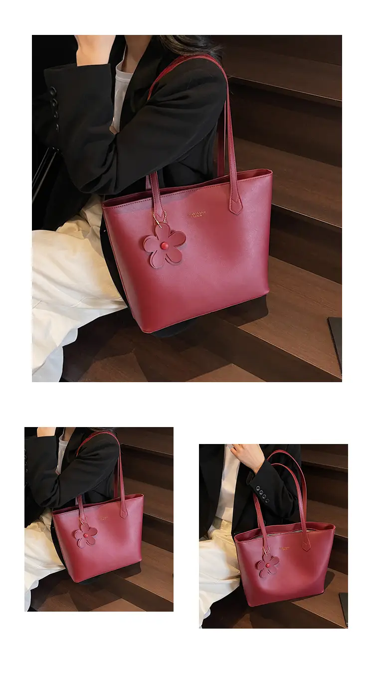 Women's Red Crossbody Bag with Bow Decor — feature 13