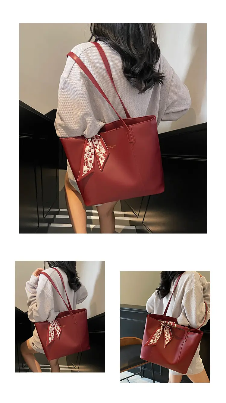 Women's Red Crossbody Bag with Bow Decor — feature 15