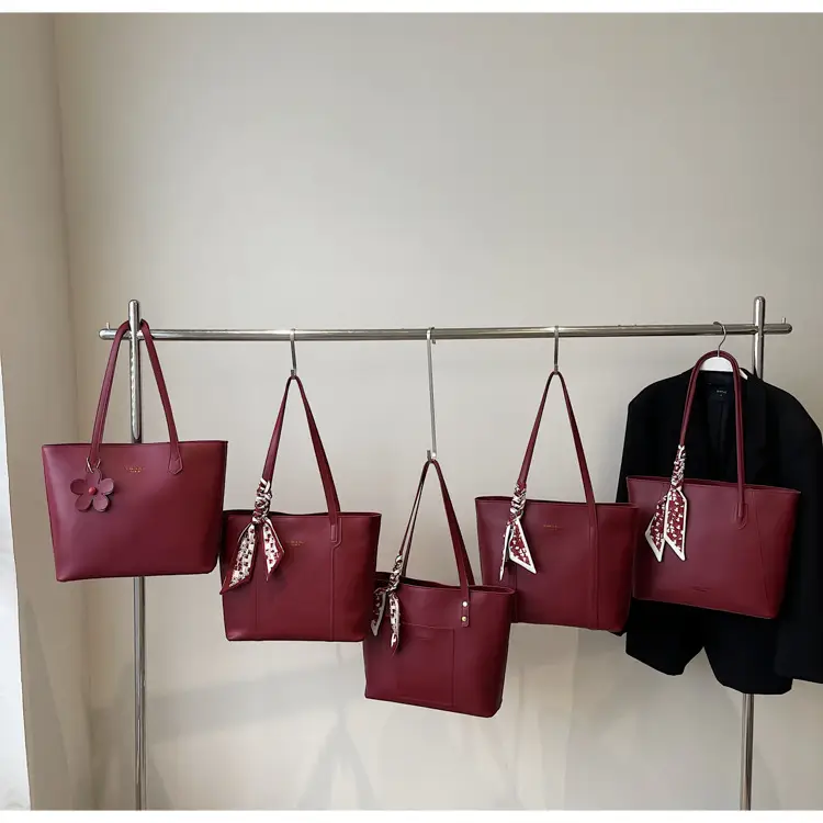 Women's Red Crossbody Bag with Bow Decor — feature 16