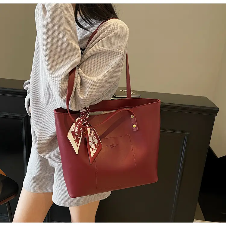 Women's Red Crossbody Bag with Bow Decor — feature 17