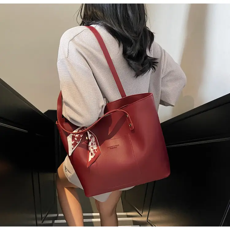 Women's Red Crossbody Bag with Bow Decor — feature 18
