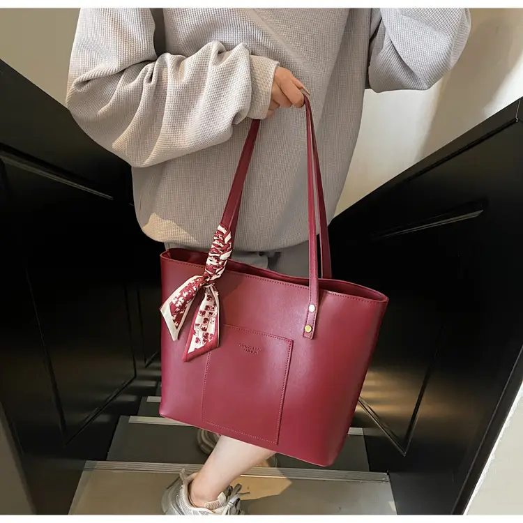 Women's Red Crossbody Bag with Bow Decor — feature 19