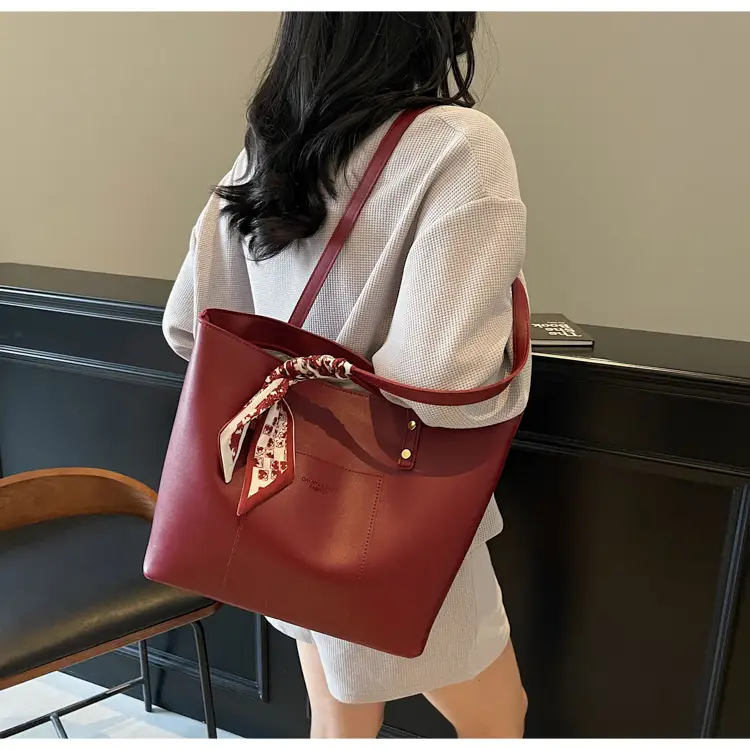 Women's Red Crossbody Bag with Bow Decor — feature 20