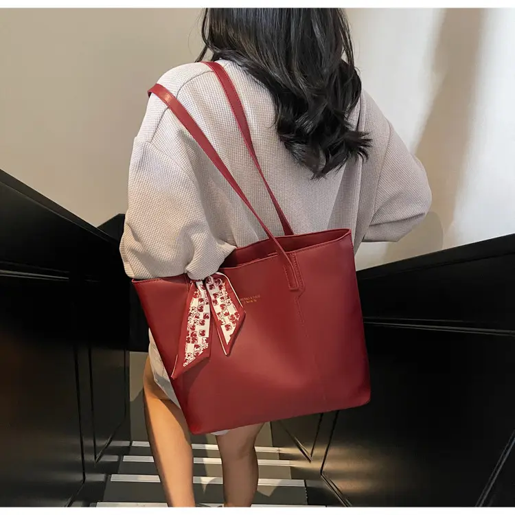 Women's Red Crossbody Bag with Bow Decor — feature 23