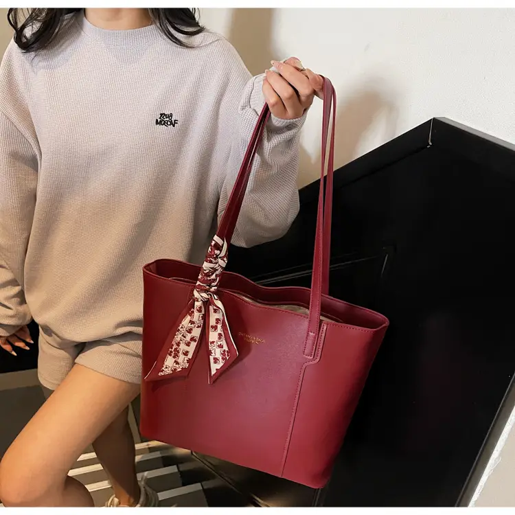 Women's Red Crossbody Bag with Bow Decor — feature 24