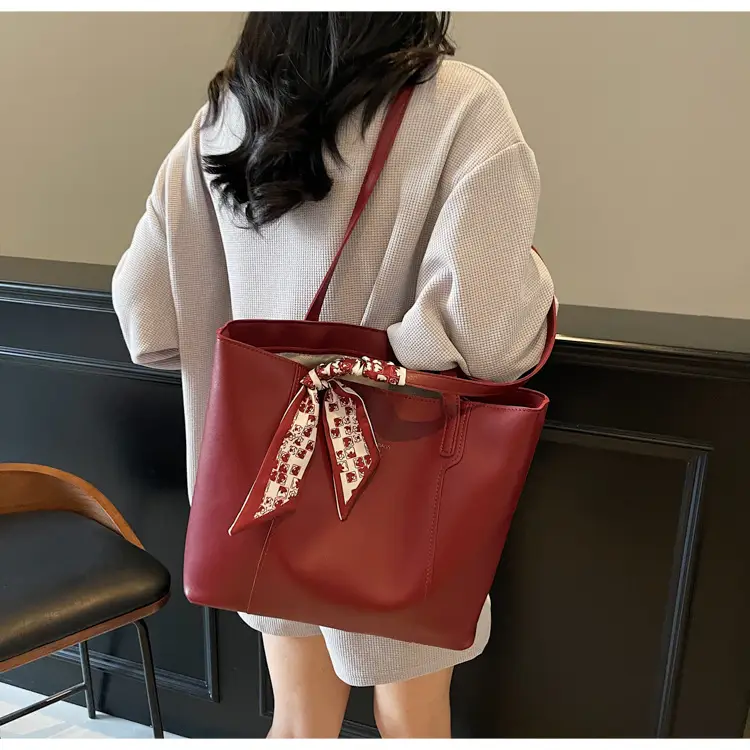 Women's Red Crossbody Bag with Bow Decor — feature 26